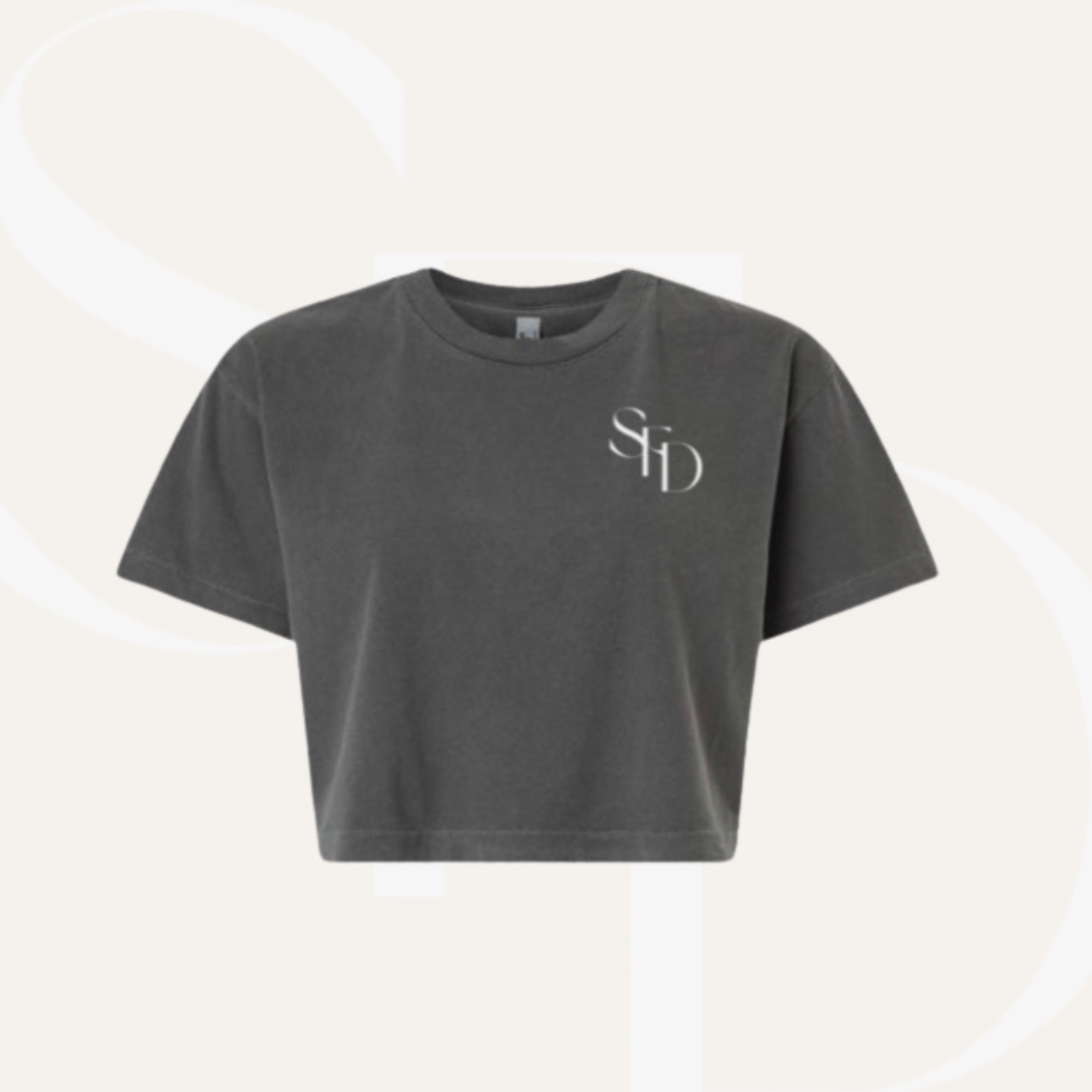 SFD box cut T shirt - ash black