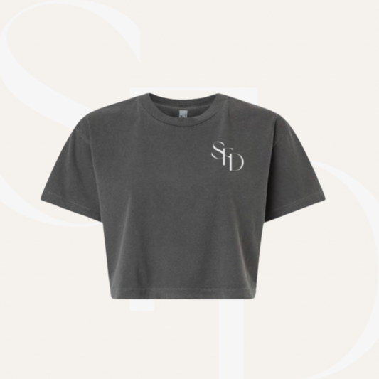 SFD box cut T shirt - ash black